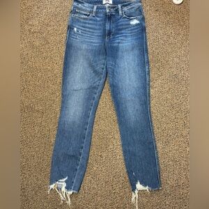Paige Hoxton Ankle Skinny Jeans Women’s Size 28 Dark Blue Denim Wash